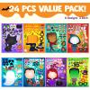 imageJOYIN 24 Pcs Halloween Make a Face Stickers Party Favor for Kids Art Crafts Party Supplies Funny Decorating Stickers with 8 Designs Halloween Treats Classroom Activities Games Gift Goodies