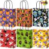 imageJOYIN 24 Pcs Halloween Paper Goodie Bags with Handles in 6 designs for Halloween Trick or Treat Colorful Candy Bags for Party Favor Party Supplies