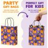 imageJOYIN 24 Pcs Halloween Paper Goodie Bags with Handles in 6 designs for Halloween Trick or Treat Colorful Candy Bags for Party Favor Party Supplies