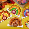 imageJOYIN 24 Pcs Thanksgiving Coloring Headbands Color Your Own Turkey Crowns Kids Craft Set for Thanksgiving Kids School Activities Class Events Party Decoration Supplies