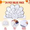 imageJOYIN 24 Pcs Thanksgiving Coloring Headbands Color Your Own Turkey Crowns Kids Craft Set for Thanksgiving Kids School Activities Class Events Party Decoration Supplies