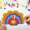 imageJOYIN 24 Pcs Thanksgiving Coloring Headbands Color Your Own Turkey Crowns Kids Craft Set for Thanksgiving Kids School Activities Class Events Party Decoration Supplies