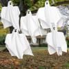 imageJOYIN 275quot Halloween Hanging Ghosts Outdoor Decoration5 Pack Cute Flying Ghost for Halloween Front Yard Patio Lawn Garden Party Dcor and Holiday Hanging Decorations