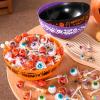 imageJOYIN 3 PCS Halloween Candy Bowls 96quot  44quot Trick or Treat Bowls Plastic Orange Halloween Serving Dish Purple Witch Cup Black Pumpkin Candy Holder for Kids Party Favor Supplies Table Decor