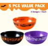 imageJOYIN 3 PCS Halloween Candy Bowls 96quot  44quot Trick or Treat Bowls Plastic Orange Halloween Serving Dish Purple Witch Cup Black Pumpkin Candy Holder for Kids Party Favor Supplies Table Decor