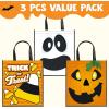 imageJOYIN 3 PCS Halloween Large Tote Seethrough Bags 225 x 134 Halloween Goodie Candy Bags for Kids Trick or Treating Grocery Shopping Gifts Tote with Handles Classroom Party Favor Supplies