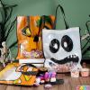 imageJOYIN 3 PCS Halloween Large Tote Seethrough Bags 225 x 134 Halloween Goodie Candy Bags for Kids Trick or Treating Grocery Shopping Gifts Tote with Handles Classroom Party Favor Supplies