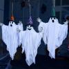 imageJOYIN 3 Pack 248quot Halloween Hanging Ghost Decorations Halloween White Flying Ghost with Hats for Haunted House Graveyard Scene Spooky Indoor and Outdoor Decor