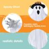 imageJOYIN 3 Pack 248quot Halloween Hanging Ghost Decorations Halloween White Flying Ghost with Hats for Haunted House Graveyard Scene Spooky Indoor and Outdoor Decor