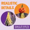 imageJOYIN 3 Pack 35 Hanging Ghosts Witch Pumpkin Decor Hanging Halloween Decorations Outdoor Halloween Decor Scary Flying Witch Grim Reapers Haunted House Front Porch Decor Yard Garden Lawn Party