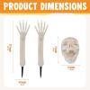 imageJOYIN 3 Pcs Halloween Skeleton Decorations Outdoor LED Realistic Skeleton Yard Stakes Light Up Skull and Arms Decor for Graveyard Yard Lawn Garden Party SuppliesLED Realistic Skeleton