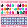 imageJOYIN 30 Packs Valentines Day Finger Puppets with Cards Classroom Exchange Gift for Kids Valentines Party Favors Holiday Reward Prizes