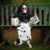 imageJOYIN 31quot Halloween Animatronics Decorations Scary Swinging Clown Outdoor Hanging Skeleton with Lightup Eyes and Kicking Legs Sound Activated Ghost Decor for Haunted House Lawn Yard Patio