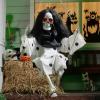imageJOYIN 31quot Halloween Animatronics Decorations Scary Swinging Clown Outdoor Hanging Skeleton with Lightup Eyes and Kicking Legs Sound Activated Ghost Decor for Haunted House Lawn Yard Patio