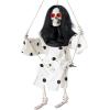 imageJOYIN 31quot Halloween Animatronics Decorations Scary Swinging Clown Outdoor Hanging Skeleton with Lightup Eyes and Kicking Legs Sound Activated Ghost Decor for Haunted House Lawn Yard Patio