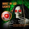 imageJOYIN 31quot Halloween Animatronics Decorations Scary Swinging Clown Outdoor Hanging Skeleton with Lightup Eyes and Kicking Legs Sound Activated Ghost Decor for Haunted House Lawn Yard Patio