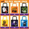 imageJOYIN 32 NonWoven Halloween Tote Gift Bags Colorful for Kids 6 Patterns Design Trick or Treat Bags for Kids Classroom Party Favor Supplies Reusable Goody Candy Bag Halloween Snacks Goodie Bag BulkMulticolor