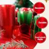 imageJOYIN 36 Clear Disposable Cups 9 OZ Christmas Red and Green Plastic Drinking Cups for Xmas Party Supplies Wedding Thanksgiving Birthday Holiday New Year144