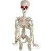 imageJOYIN 36 Halloween Skeleton Decorations with Red LED Light Eyes Plastic Bones with Movable