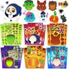 imageJOYIN 36 PCS Halloween Craft Stickers for Kids Party Favor Make a Face Stickers with Designs Witch Vampire DIY Craft Supplies for Halloween Party Game Classroom Activities Gift GoodiesFace Stickers