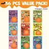 imageJOYIN 36 PCS Halloween Craft Stickers for Kids Party Favor Make a Face Stickers with Designs Witch Vampire DIY Craft Supplies for Halloween Party Game Classroom Activities Gift GoodiesPumpkin Stickers