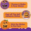 imageJOYIN 36 PCS Halloween Craft Stickers for Kids Party Favor Make a Face Stickers with Designs Witch Vampire DIY Craft Supplies for Halloween Party Game Classroom Activities Gift GoodiesPumpkin Stickers