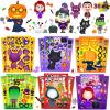 imageJOYIN 36 PCS Halloween Craft Stickers for Kids Party Favor Make a Face Stickers with Designs Witch Vampire DIY Craft Supplies for Halloween Party Game Classroom Activities Gift GoodiesFunny Stickers