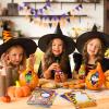 imageJOYIN 36 PCS Halloween Craft Stickers for Kids Party Favor Make a Face Stickers with Designs Witch Vampire DIY Craft Supplies for Halloween Party Game Classroom Activities Gift GoodiesFunny Stickers