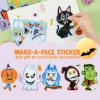 imageJOYIN 36 PCS Halloween Craft Stickers for Kids Party Favor Make a Face Stickers with Designs Witch Vampire DIY Craft Supplies for Halloween Party Game Classroom Activities Gift GoodiesCute Stickers