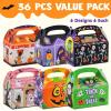 imageJOYIN 36 PCS Halloween Treat Boxes Candy Boxes Trick or Treat Cardboard Cookies Goodie Bags for Kids Halloween Party Favor Supplies Classroom Exchange Goody Bags Holiday Pastries Cupcakes