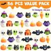 imageJOYIN 36 Pcs Halloween Mochi Squishy Toy in Blind Bags with 12 Characters for Stress Relief Halloween Mystery Toy Surprise Bag for Kids Trick or Treating Party Favors Supplies Goodie Fillers