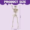 imageJOYIN 36quot Halloween Skeleton Decor 3FT Full Body Stayable Movable Joints Posable Hanging Skeletons for Halloween Decoration Yard Graveyard Haunted House Props Spooky Scene Party Favor16 inches