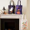 imageJOYIN 3PCS 1375 Large Halloween Tote Treat Bags for Trick or Treating Halloween Goodie Candy Bags Reusable White Canvas Gift Bag for Kids Party Favor Supplies Snack Grocery Tote with HandlesBlack