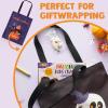 imageJOYIN 3PCS 1375 Large Halloween Tote Treat Bags for Trick or Treating Halloween Goodie Candy Bags Reusable White Canvas Gift Bag for Kids Party Favor Supplies Snack Grocery Tote with HandlesBlack