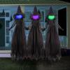 imageJOYIN 3pcs Halloween Witch Decorations Outdoor 5ft Spooky Hanging Ghost Animatronic Decor with Broomstick Light Up Props for Home Outside Yard Garden Lawn Porch Haunted House