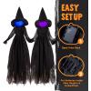 imageJOYIN 3pcs Halloween Witch Decorations Outdoor 5ft Spooky Hanging Ghost Animatronic Decor with Broomstick Light Up Props for Home Outside Yard Garden Lawn Porch Haunted House
