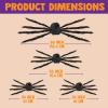 imageJOYIN 4 Packs Halloween Outdoor Decorations Spider Set Scary Large Spiders for Halloween Decor Outside Indoor Party Decor Haunted House Prop Yard Lawn Garden Decoration Black 60quot 36quot 24quot 24quot