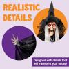 imageJOYIN 47 Animated Witch Halloween Decorations Outdoor Indoor Scary Halloween Animatronics Decor Hanging Ghost Talking Sound Activated Led Lights Eyes Haunted House Yard Garden Lawn