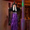 imageJOYIN 47 Animated Witch Halloween Decorations Outdoor Indoor Scary Halloween Animatronics Decor Hanging Ghost Talking Sound Activated Led Lights Eyes Haunted House Yard Garden Lawn