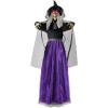 imageJOYIN 47 Animated Witch Halloween Decorations Outdoor Indoor Scary Halloween Animatronics Decor Hanging Ghost Talking Sound Activated Led Lights Eyes Haunted House Yard Garden Lawn