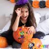 imageJOYIN 48 Pcs Halloween Pumpkin Stickers for Kids Halloween Party Favor Craft Party Supplies Funny Sticker with Different Pumpkin Design Classroom Activities Games Goodies Treat GiftsAge 3Face Stickers