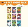 imageJOYIN 48 Pcs Halloween Pumpkin Stickers for Kids Halloween Party Favor Craft Party Supplies Funny Sticker with Different Pumpkin Design Classroom Activities Games Goodies Treat GiftsAge 3Face Stickers