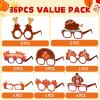 imageJOYIN 48 Pcs Thanksgiving Turkey Glasses Turkey Eyewear Frame Pumpkin Maple Leaves Photo PropsThanksgiving Eyeglasses for kids Party Favors AccessoriesOne Size Fits All
