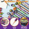 imageJOYIN 48PCS Halloween Pencils with Erasers Stationery Set 48 Colorful Pencils Assortment for Kids in 6 Designs 48 Giant Erasers in 12 Style Halloween Party Favor Supplies Classroom Prizes Gifts