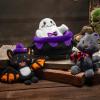 imageJOYIN 4PCS Baby Halloween Plush Toy Plushie Cauldron with Ghost Bat Cat Halloween Playset for Kid Trick or Treat School Classroom Party Favor Supply Gift Goodie Bag Stuffer Filler Prize and Treat