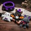 imageJOYIN 4PCS Baby Halloween Plush Toy Plushie Cauldron with Ghost Bat Cat Halloween Playset for Kid Trick or Treat School Classroom Party Favor Supply Gift Goodie Bag Stuffer Filler Prize and Treat