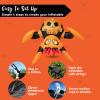 imageJOYIN 4ft Halloween Inflatable Spider Window Decoration Stuck Blow Up Spider Window Breaker with LED Light Scary Halloween Decoration for Outside Yard Garden Lawn House Decor