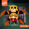 imageJOYIN 4ft Halloween Inflatable Spider Window Decoration Stuck Blow Up Spider Window Breaker with LED Light Scary Halloween Decoration for Outside Yard Garden Lawn House Decor