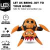 imageJOYIN 4ft Halloween Inflatable Spider Window Decoration Stuck Blow Up Spider Window Breaker with LED Light Scary Halloween Decoration for Outside Yard Garden Lawn House Decor