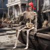 imageJOYIN 5 FT Halloween Skeleton Life Size Stayable Posable Skeleton Decor Full Body Movable Joints Giant Skeletons for Halloween Decoration Outdoor Haunted House Prop Spooky Scary Graveyard PartyPirate Skeleton